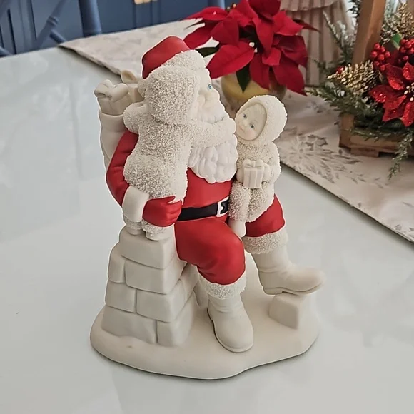 Vintage Dept 56 Snowbabies Guest Collection '..And We've Been Really Good' Santa - Picture 4 of 9